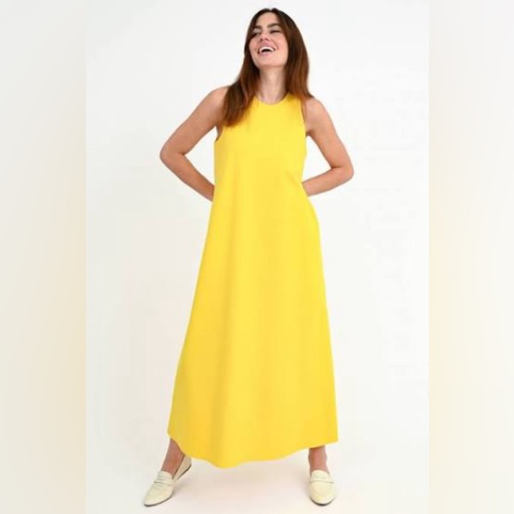 Harris Wharf London Yellow Maxi Dress